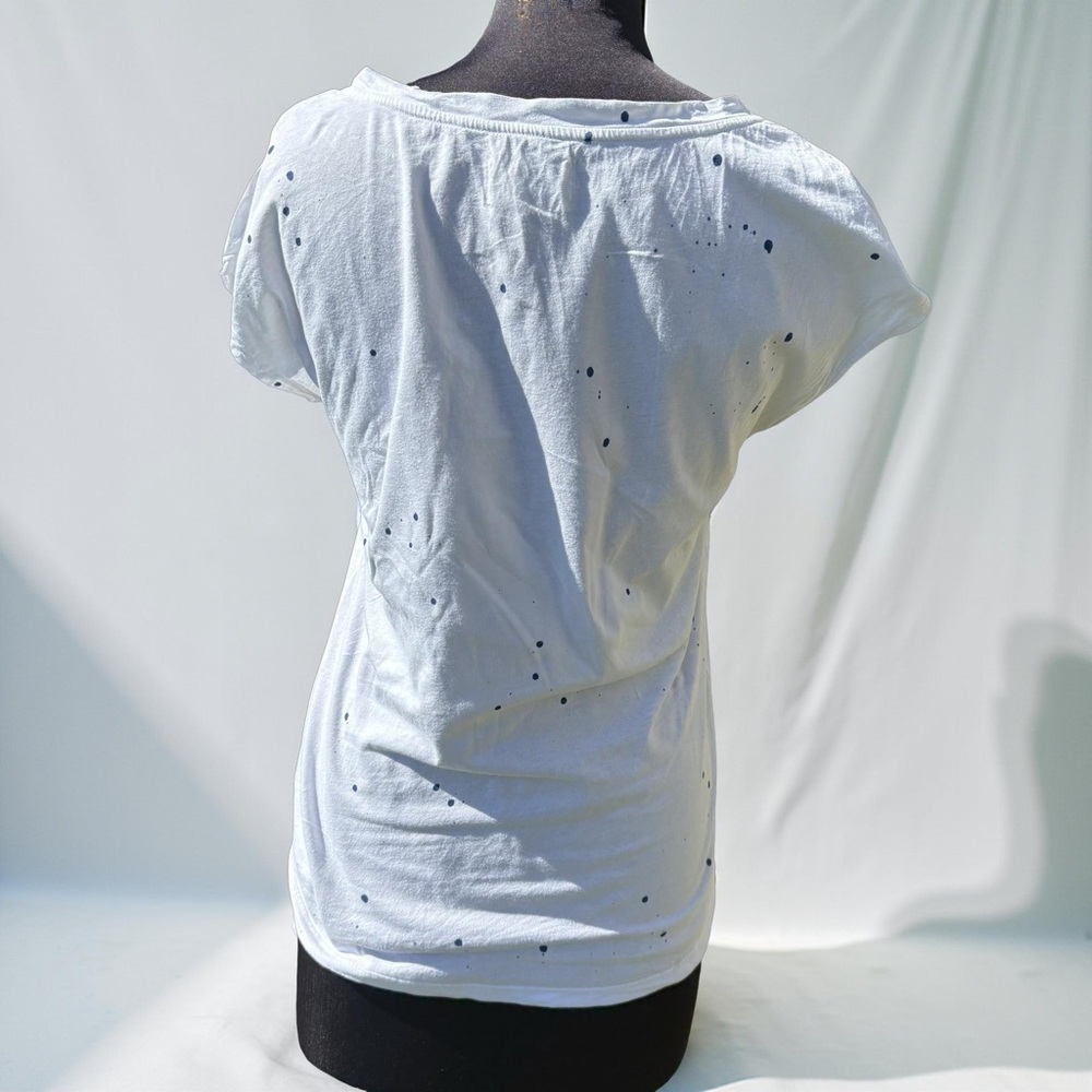 Sol‎ Angeles White Paint Splatter Graphic T-Shirt Size XS Short Sleeve Tee - Picture 5 of 7